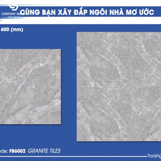 Gạch lát nền (60×60) HP.FB6002 đá bóng kính